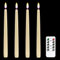 Eldnacele LED Stabkerzen mit Timerfunktion, 4er elektrische Spitzkerzen flackernde Flamme Leuchterkerzen mit Fernbedienung, Tropffreie Tafelkerzen Ø 2 x 28 cm für Restaurants, Hochzeiten und Partys