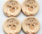 12 wunderschöne Holzknöpfe rund natur mit Teddy-Aufdruck- 25mm 2 Löcher zum aufnähen annähen DIY Handarbeit Scrapbooking für Kinderkleidung Jacken Mützen Strampler