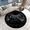 Sticker Superb. Gaming Carpet Living Room Modern Gamer Round Rug Gamepad Game Console Chair Mats Bedroom Child Teenager Boys Kids Play Floor Carpets Non-slip Door Mat Washable (Black,Diameter 60cm)