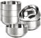 Lyellfe 6 Pack 18/8 Stainless Steel Bowls, 12 Oz/ 340ML Double Walled Insulated Soup Bowls, Unbreakable Snack Bowl Dessert Bowls for Rice, Cereal, Ice Cream, Hot Cold Foods, Lead-free, Dishwasher Safe