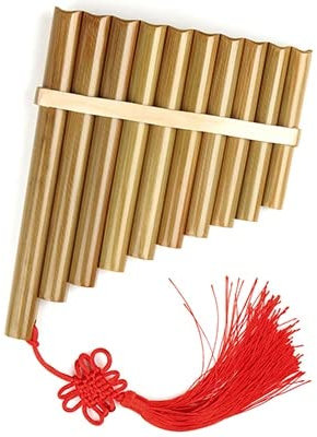 10 Pipes C Key Pan Flute Pan Pipes Woodwind Instrument Chinese Traditional Musical Instrument Bamboo Pan Flute (Color : Right-hand)