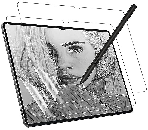 Film Papier pour Samsung Galaxy Tab S9 Plus/S7 FE/S8 Plus/S7 Plus 12.4 | 2 Unités Paperlike, Écrire et Dessiner Comme Sur Papier, Finition Mat Anti-Reflet, Anti-Traces de Doigt