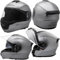 A-Pro Helm P/J MotorradHelm Modular KlappHelm Innensonnenblende Silber S