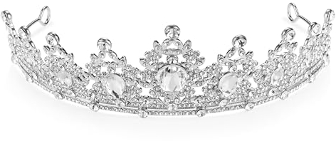 hengkaixuan Borealis Aurora Stein Krone klar Strass Tiara Braut Hochzeit Silber Kristall Tiara Frauen Krone