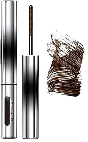 Judy doll Mascara, Judydoll Curling Iron Mascara, 3D Curling Eyelash Iron Mascara, Washable Extra Slim Metal Bristleless Mascara, Curling & Voluminous Mascara (Brown)