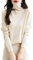 Chanyarn Maglione da Donna in 100% Lana Merino Leggero Collo Alto Lavorato a Maglia Senza Cuciture a Maniche Lunghe Tops (Beige,L)