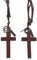 2 Stück Vintage-Kreuz-Rückspiegel-Hängezubehör, Holzkreuz-Anhänger, Dekorationen mit Buchstabenanhänger, Auto-Hängeornament für Autospiegel, hängende Charme, Innenzubehör
