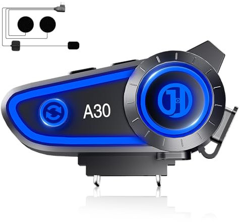 JJXCYH Casque Moto Casque de Moto Bluetooth Casque de Ski réduction du Bruit stéréo Unique avec Micro Wireless 5.3 Réponse Automatique Assistant AI Réduction du Bruit Étanchéité, Casque-Moto-Headset
