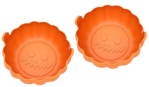 Cabilock 2pcs Air Fryer Pan Baking Pan Liner Oven Accessories Basket Frying Cake Pan Baking Trays Fryers Steamer Pot Double Steamer Pan Air Fryer Accessories Dual Instant Orange