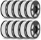 TECBEARS PLA+ Filament 1.75 mm Weiß 10 KG, Verstärkt Zähigkeit PLA Plus 3D Drucker Filament, Maßgenauigkeit +/- 0,02 mm, 10 Spulen, 1kg pro Spule
