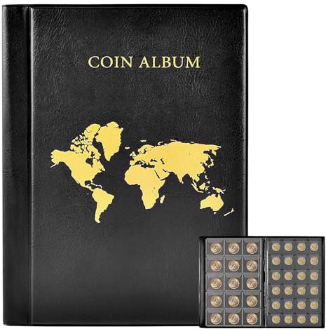 Münzen Sammelalbum 480 Taschen, Münzen Aufbewahrung Album, Münzalbum 2 Euro | Münzsammelalbum mit Reißverschluss 3.5 * 3.5cm, Euro Coins Collection Album, Sammlungen, Banknoten und Geldstempel