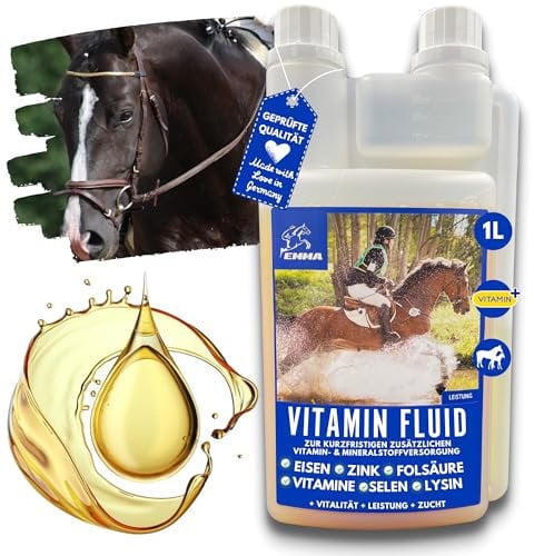 Vitamine per cavalli I mangime minerale per cavalli liquido I vitamine del gruppo B I vitamina E cavallo I complesso vitaminico b I vitamina b12 selenio zinco cavallo I vitamina b1 b6 immunitario 1L