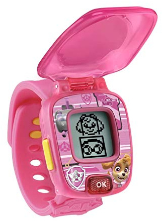 VTech- Montre Interactive DE Stella Paw Patrol-Pat'Patrouille Jouets ELECTRONIQUES EDUCATIFS, 80-199585, Multicolore - Version FR