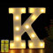 HONPHIER® Buchstaben Lichter Alphabet Lampe LED Brief Beleuchtung Buchstabe Licht Beleuchtete Buchstaben Nachtlichter Dekoration für Geburtstag Party Hochzeit Kinderzimmer (K)