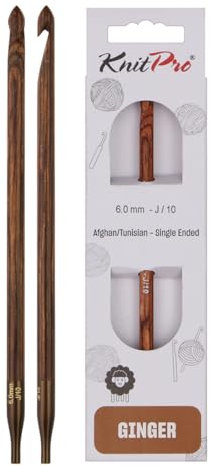 KnitPro Ginger Afghanische/Tunesische Häkelnadel | 6mm