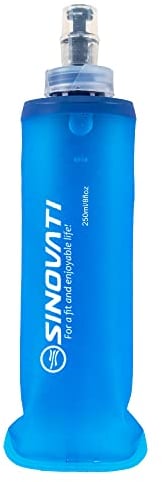 SINOVATI Gourde pliable en TPU - Sans BPA - Pour sac à dos d'hydratation, vélo, randonnée, jogging, trekking, camping et escalade - Bleu - 250 ml