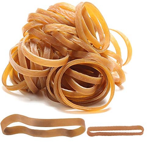 Sweieoni 100 Pcs Gummibänder Haushalts-Gummis Gummibänder, Gummiringe Verschiedene Größen, Dick, Spannkräftig, Haltbar, Wiederverwendbar, Dicke Gummiringe für Haushalt & Büro, 10MM/5MM