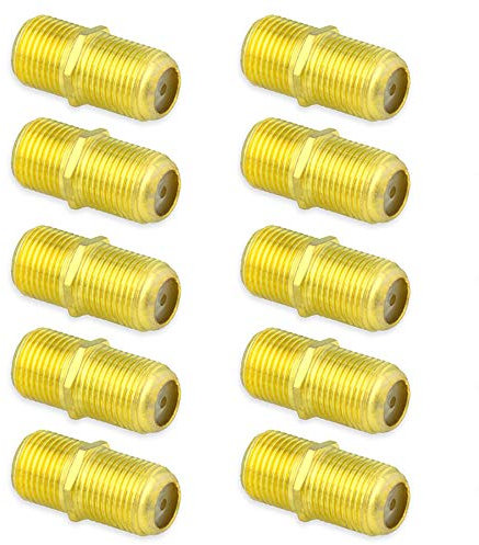E.T 10x SAT TV F-Buchse Verbinder Kupplung Doppelbuchse Koaxial Kabel Adapter Verbinder
