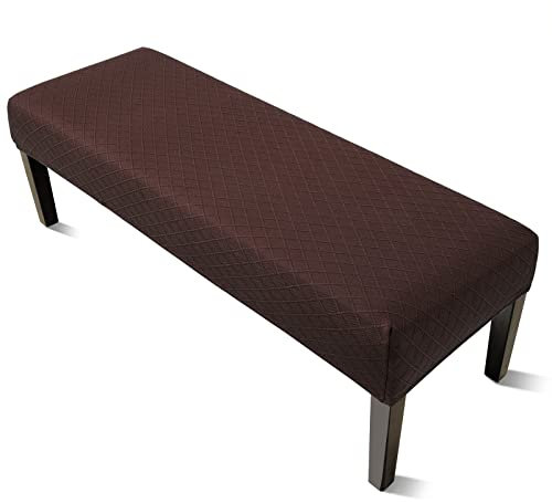 YISUN Universal-Bezug für Esszimmer-Bank, Elastisch Jacquard Dining Bench Cover für Esszimmer, Abnehmbar Bezug für Esszimmerstuhl Esszimmer (Kaffee)