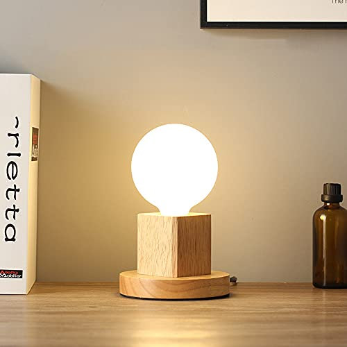 può muoversi lampade da tavolo, industriale, vintage, moderna lampada da tavolo 1 fiamma,lampada da comodino in legno, lampada da soggiorno,lampada con interruttore,220V,presa E27, senza lampadine
