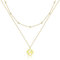 AFSTALR Gold Welt Kette Damen Welt Anhänger Halskette Frauen Doppel Kette Weltkugel Multilayer Kette mit Perlen