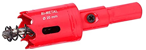 SagaSave – Scie-cloche bimétallique en acier rapide HSS, pour acier inoxydable, métal, bois, plastique, cloison sèche, panneaux de fibres, 20 mm