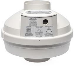 Festa AMG Maverick Radon Fan - Quiet and Energy Efficient 260 CFM Radon Mitigation System Inline Duct Fan - 4 Electric Inline - Made with Sturdy Glass Reinforced Poly-Resin – White