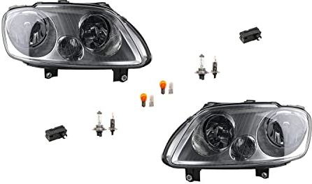 Johns, Scheinwerfer Halogen passend für VW Touran Leuchtmittel Set Li Re mit Stellmotor