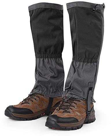 Dioche Gator Waterproof Climbing Spats Lange Gamaschen Bergsteiger Gamasche Lange Gamaschen, Sehr Strapazierfähige Beinabdeckungen, Leicht, Klettergamaschen, Trekking, Outdoor-Bikes, (Schwarz)