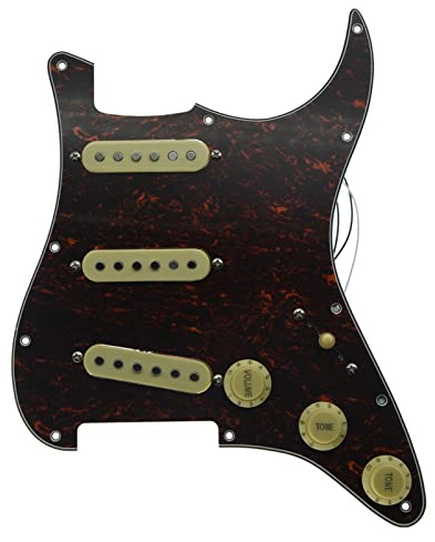 E-Gitarre Geladener Vorverdrahteter Pickguard Mit Pickups Für Gitarrenzubehör Gitarrenteile Pickguard Pickups (Color : Crimson Tortoise)