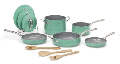 Cuisinart Culinary Collection Nonstick 12-Piece Set, Teal