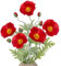 5er Set Künstliche Mohnblume Kunstblumen Wie Echt Dekoblumen Kunstzweige für Blumengesteck Party Home Décor Höhe 70cm, Blüte Ø 13cm