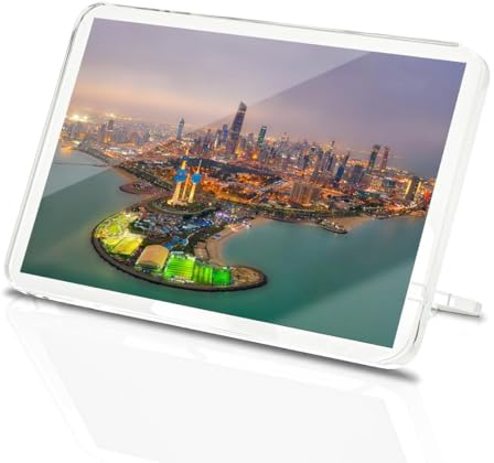 Classic Rectangle Magnet with Stand - Kuwait Tower Skyline at Night - Fridge Locker Office Whiteboard Toolbox #51301