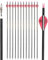 12pcs Pure Carbon Pfeile Spine 300 350 400 500 600 Jagdpfeile Zielpfeile für Recurve Bogen Compound Bogen (2 rosa 1 weiß, Spine 300)