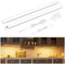 WOBANE Luz Led Cocina Bajo Mueble 120 cm, Regulable LED Armario con Sensor sin Contacto 2x60 cm, Luces Cocina Debajo Mueble con Enchufe 24 V, Luz Led Adhesiva para Estanteria, Blanco Cálido 2700K