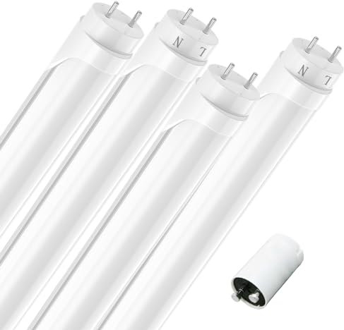 JESLED T8 G13 LED-Röhre 90 cm Flimmerfrei - 12W 1980 Lumen (165lm/W), Neutralweiß 4000K, inkl. Starter - Bürobeleuchtung Röhrenlampe, 4er Set