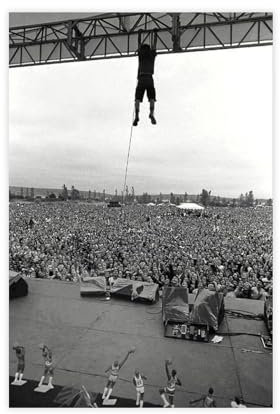 MExmeb Leinwandposter Eddie Vedder, Pearl Jam, Drop in The Park, Seattle, 1992, Wandkunst, Dekordruck, Bild Gemälde für Wohnzimmer, Schlafzimmer, Dekoration, ungerahmt, 30 x 45 cm