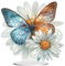 Starnearby DIY Diamond Painting Schmetterlinge und Blumen Deko, 5D Diamant Painting Tisch Deko, Diamant Malerei Kunst Set, Ornamente Geschenke für Anfänger Hausgeschenk Deko für Familie