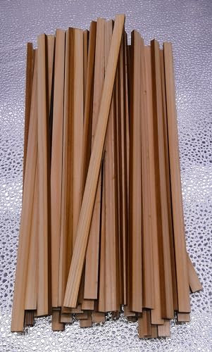 Holzleisten zum Basteln 50 er-Pack - Unlackiertes Tannenholz für Modelle, Deko - Holz zum Basteln, DIY-Kunstbedarf… (300 * 10 * 6 mm)
