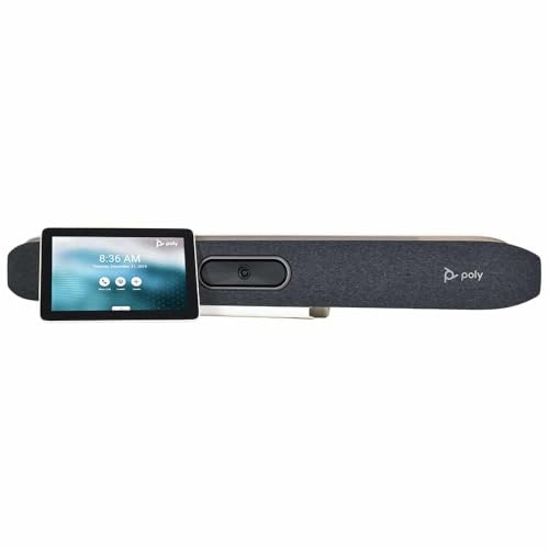Poly Studio X50 Video Conferencing Camera TC8 Touch Controller Kit - UHD 2160p (4K) Capture, 5x Zoom, 120º FOV, 8 (1280 X 800) Screen, Stereo Speakers, Noise-Blocking, Auto Tracking (Renewed)