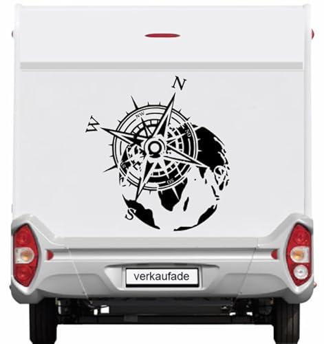 Adesivo bussola per camper e camper in diverse dimensioni (SM1/1)
