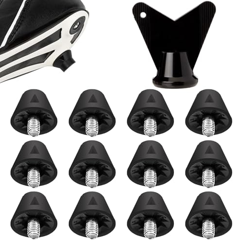 Schraubstollen Fussball,12 Stück Chraubstollen Fussballschuhe Geeignet für Leichtathletikschuhe,Weitsprung,Laufen und Verschiedene Fußballschuh-Ersatzteile mit Schraubenschlüssel,Fußballschuh Stollen