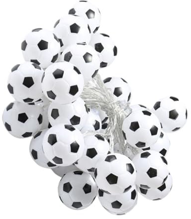 Yardenfun 2stücke Fussball Lichterkette Mit Dekorative String Lights Für Innen Und Außen Festliche Atmosphäre Ohne Batterie Für Partys Und Veranstaltungen