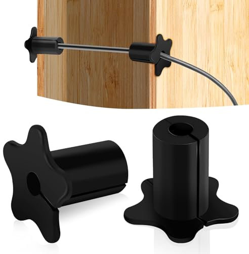 2pcs Wall Hole Cable Routing Kit for Starlink, Wall Grommets for Cables Silicone Cable Feed Through Bushings for 5/8 Inch Cables for Starlink Ethernet Cables Accessories (Black)