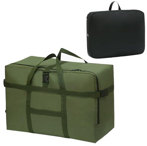 YAYODS 120L Faltbare Reisetasche Groß + 21L Seesack Wasserdicht - 70x35x48CM 600D Oxford Reisetasche mit Handschlaufe, Aufbewahrungstasche - Handgepäck Tasche, Umzugstaschen, Luggage Bag
