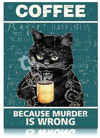 HSYTEK Poster mit Katzen für moderne Bilder, 20 x 30 cm Leinwandbilder, Ermutigungsgeschenke für Dekoration von Wohnzimmern, Schlafzimmern, Cafés, usw
