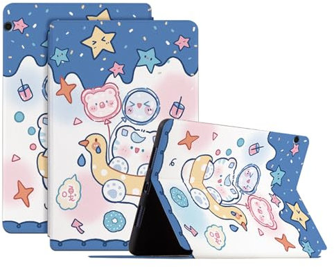 Generico DayQiQiPu Caso per Huawei MediaPad T3 9,6 Pollici AGS-W09/AGS-L09/AGS-L03 Custodia per Tablet Ultrasottile Motivo Serie Animale Carino in Pelle PU Stand Flip Custodia Protettiva,02