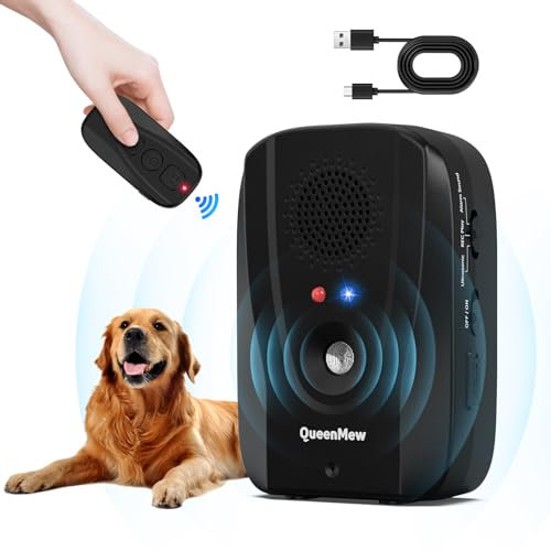 Bubbacare Antibell Ultraschall Gerät, 2-in-1-Automatik- und Fernbedienungs Anti Bell Gerät Hunde, 600 Fuß Fernreichweite Zum mit Ultraschall/Alarmton/Aufnahmewiedergabe für im Innen- und Außenbereich