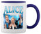 All Faces Of Alice Weidel Afd Weiße Tasse Mug mit blauem Felgen und Griff