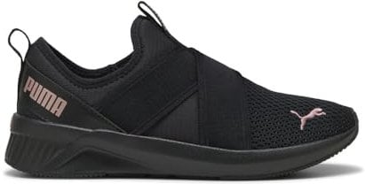 PUMA Damen Softride Harli Slip on Trainingsschuhe Sneaker, Schwarz-Schwarz-Roségold Ah25, 38 EU